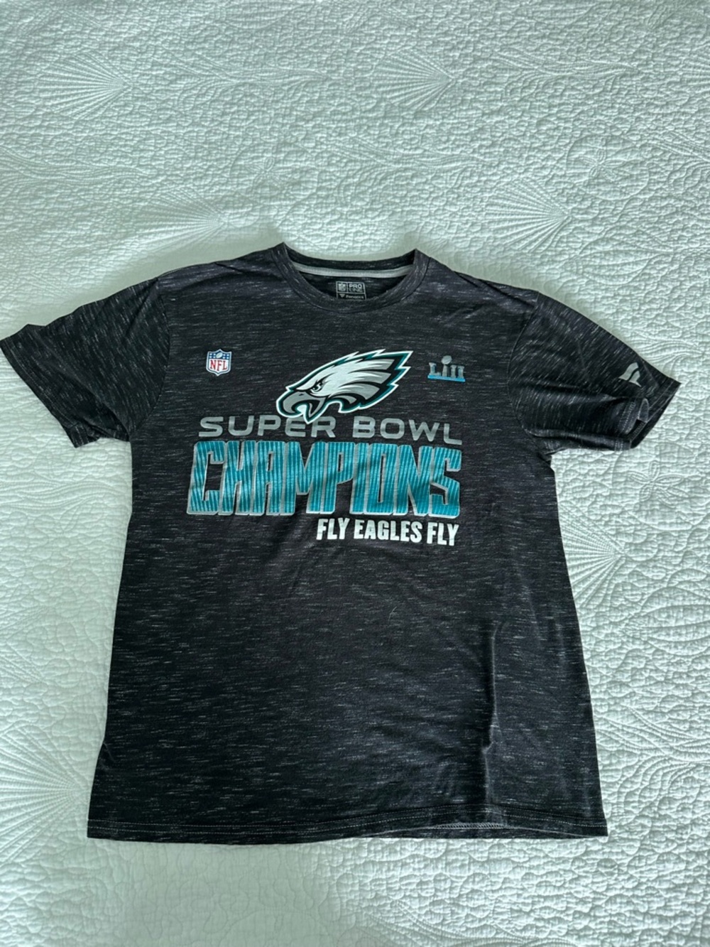 NFL Philadelphia Eagles Black Teal Super Bowl Champions T-Shirt